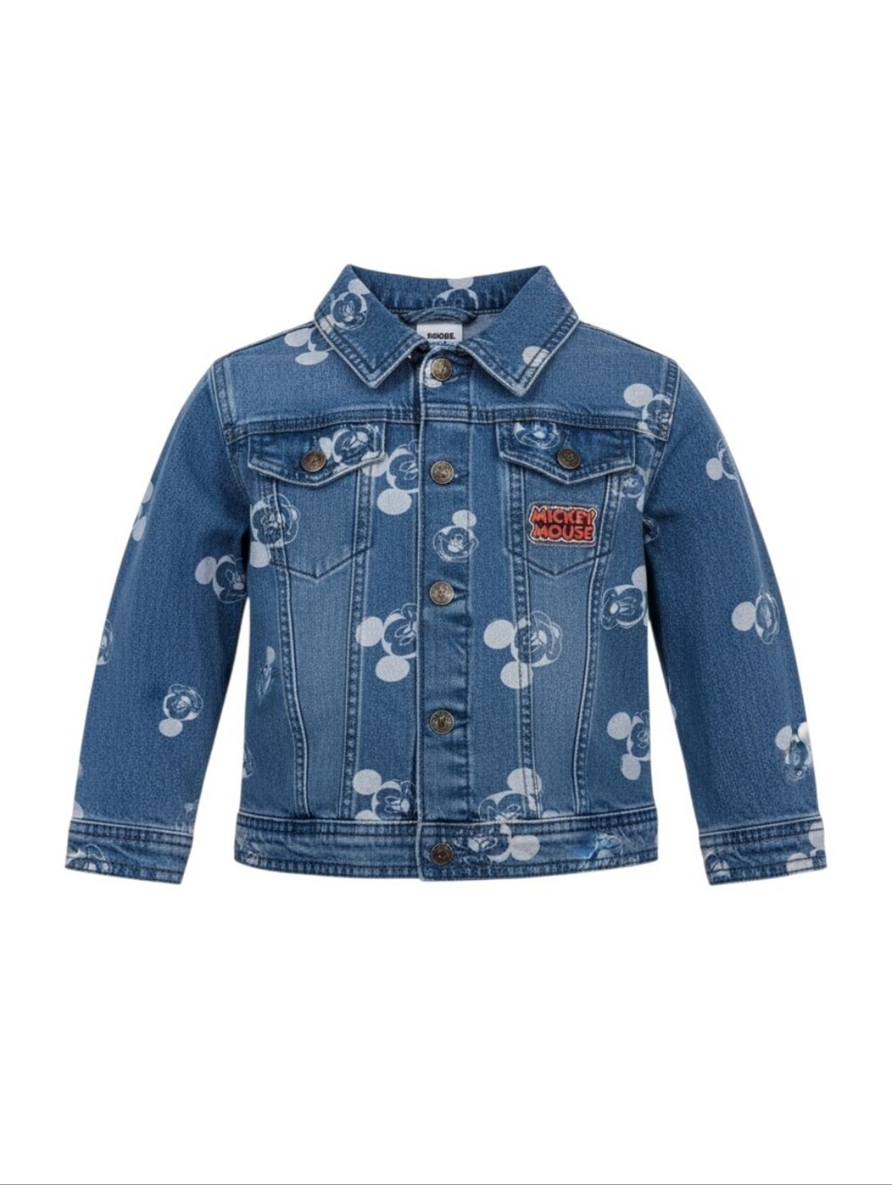 Disney Kids Denim Jacket Mickey Mouse Heads Trucker Jean Disneyland Wdw Girls 6